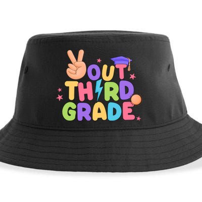 Peace Out 3rd Grade Tie Dye Last Day Of School Teacher Sustainable Bucket Hat