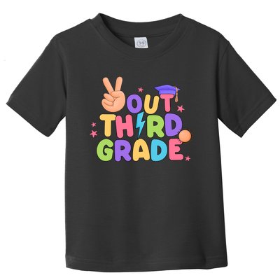 Peace Out 3rd Grade Tie Dye Last Day Of School Teacher Toddler T-Shirt