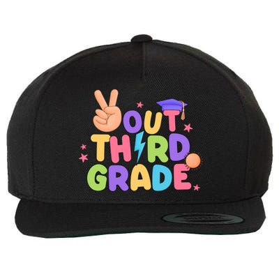 Peace Out 3rd Grade Tie Dye Last Day Of School Teacher Wool Snapback Cap