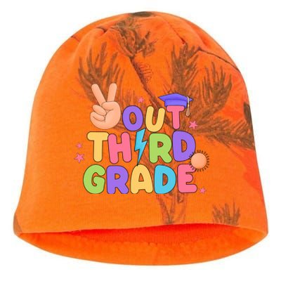 Peace Out 3rd Grade Tie Dye Last Day Of School Teacher Kati - Camo Knit Beanie