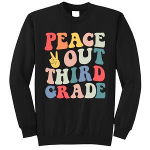 Peace Out 3rd Grade Retro Pastel Happy Last Day Out School Sweatshirt