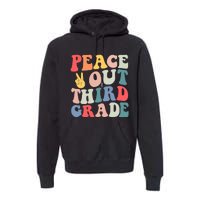 Peace Out 3rd Grade Retro Pastel Happy Last Day Out School Premium Hoodie