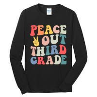 Peace Out 3rd Grade Retro Pastel Happy Last Day Out School Tall Long Sleeve T-Shirt