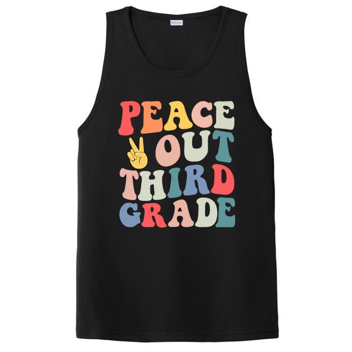 Peace Out 3rd Grade Retro Pastel Happy Last Day Out School PosiCharge Competitor Tank