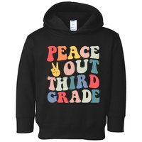 Peace Out 3rd Grade Retro Pastel Happy Last Day Out School Toddler Hoodie