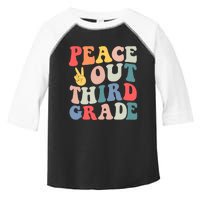 Peace Out 3rd Grade Retro Pastel Happy Last Day Out School Toddler Fine Jersey T-Shirt