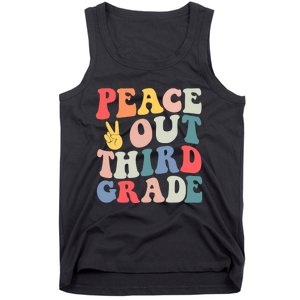 Peace Out 3rd Grade Retro Pastel Happy Last Day Out School Tank Top