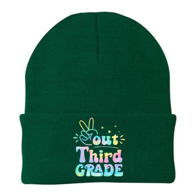 Peace Out 3rd Grade Tie Dye Last Day Of School Teacher Knit Cap Winter Beanie