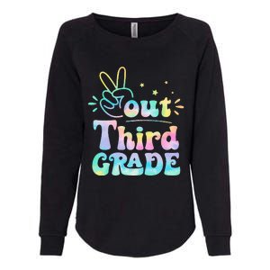 Peace Out 3rd Grade Tie Dye Last Day Of School Teacher Womens California Wash Sweatshirt