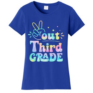 Peace Out 3rd Grade Tie Dye Last Day Of School Teacher Women's T-Shirt