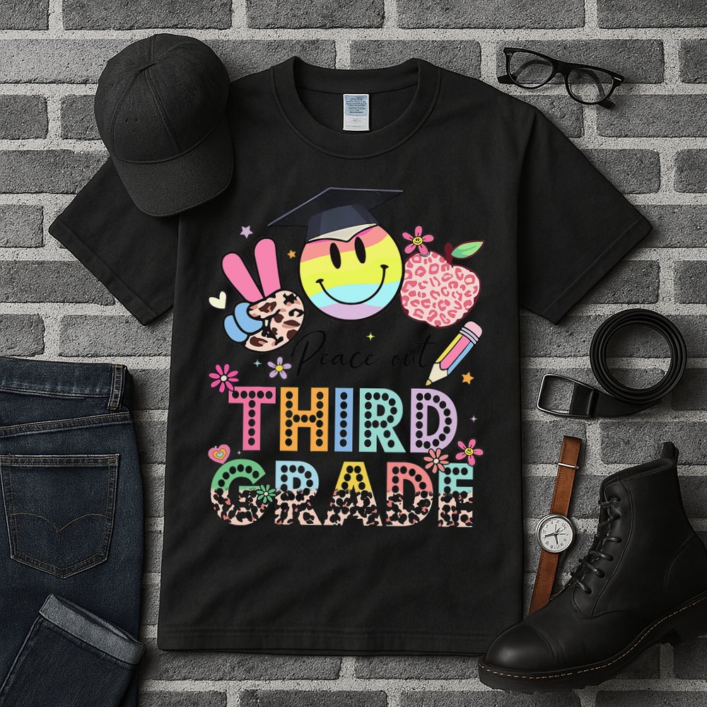 Peace Out 3rd Third Grade Graduation Last Day Of School Tall T-Shirt