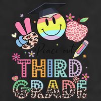 Peace Out 3rd Third Grade Graduation Last Day Of School Adult Drive Performance Visor
