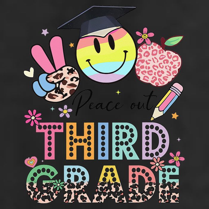Peace Out 3rd Third Grade Graduation Last Day Of School Adult Drive Performance Visor