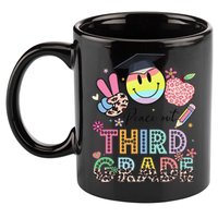 Peace Out 3rd Third Grade Graduation Last Day Of School 11oz C Handle Ceramic Mug