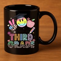 Peace Out 3rd Third Grade Graduation Last Day Of School 11oz C Handle Ceramic Mug