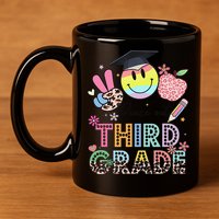 Peace Out 3rd Third Grade Graduation Last Day Of School 11oz C Handle Ceramic Mug