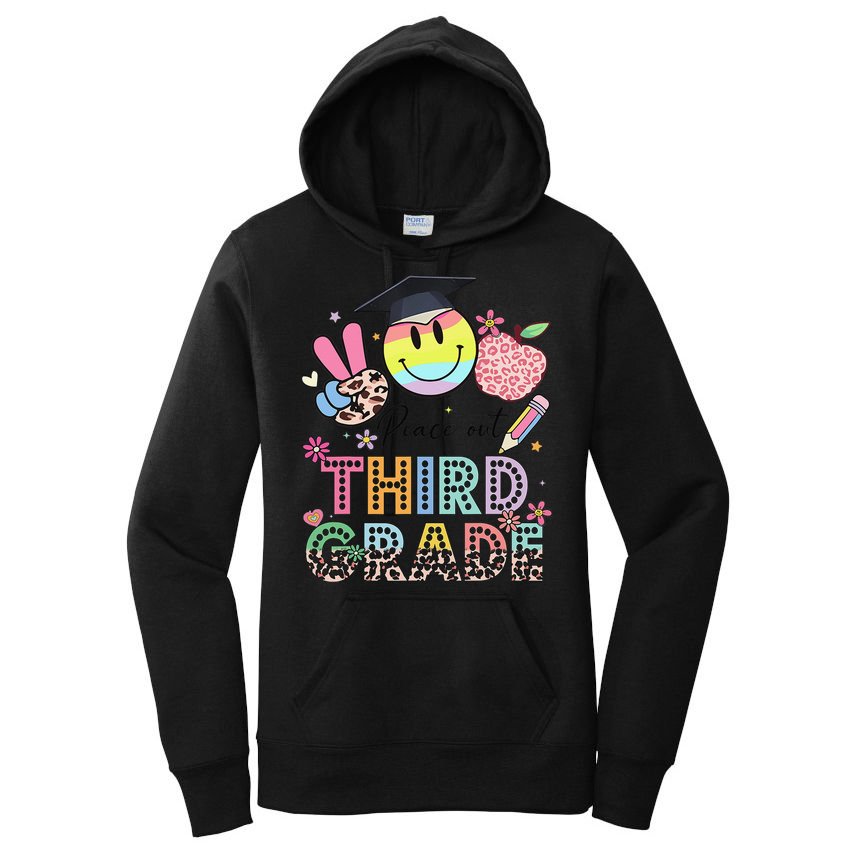 Peace Out 3rd Third Grade Graduation Last Day Of School Women's Pullover Hoodie