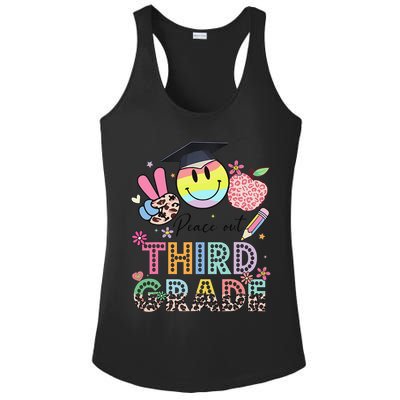 Peace Out 3rd Third Grade Graduation Last Day Of School Ladies PosiCharge Competitor Racerback Tank
