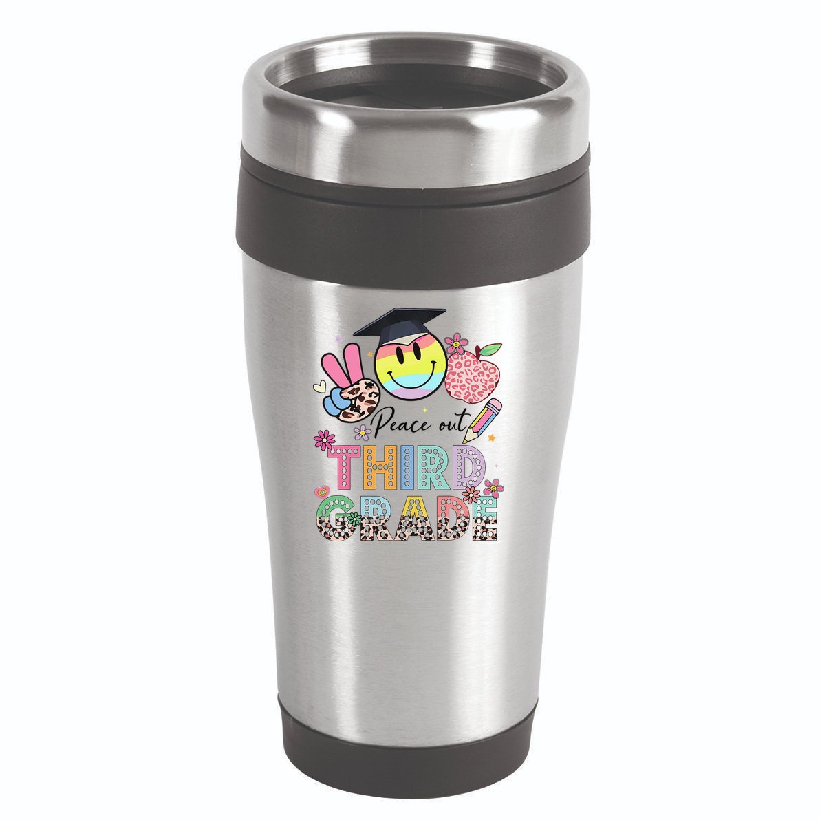 Peace Out 3rd Third Grade Graduation Last Day Of School 16oz Travel Tumbler