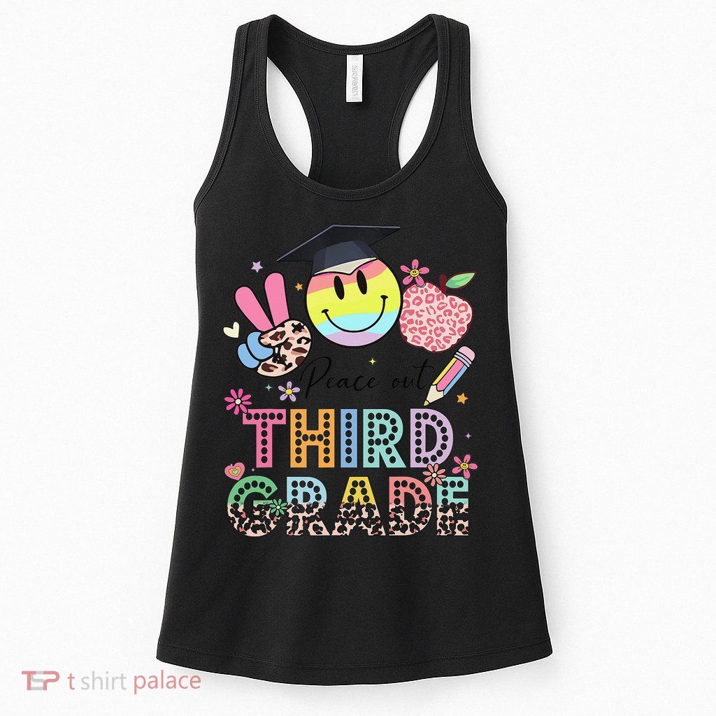 Peace Out 3rd Third Grade Graduation Last Day Of School Womens Tank Top