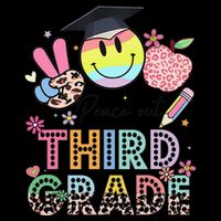 Peace Out 3rd Third Grade Graduation Last Day Of School Women's Crop Top Tee