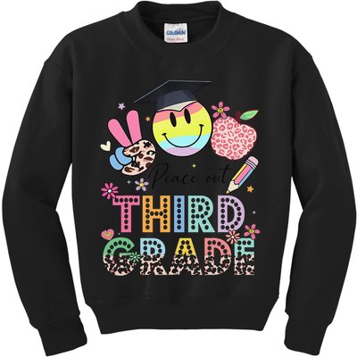 Peace Out 3rd Third Grade Graduation Last Day Of School Kids Sweatshirt