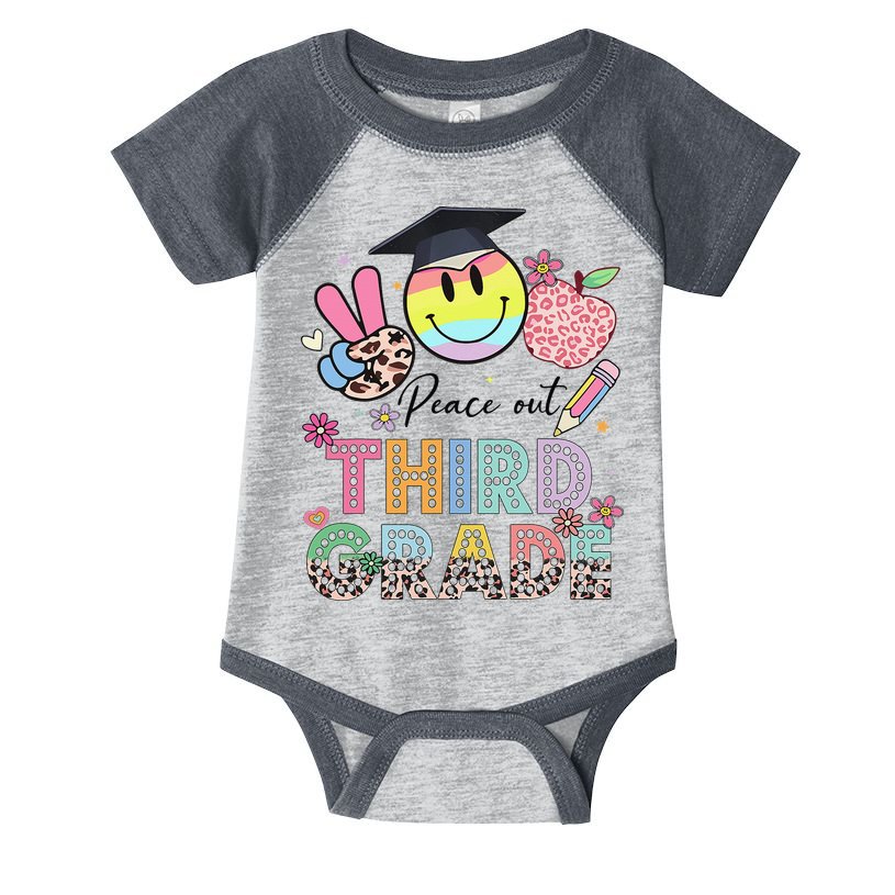 Peace Out 3rd Third Grade Graduation Last Day Of School Infant Baby Jersey Bodysuit