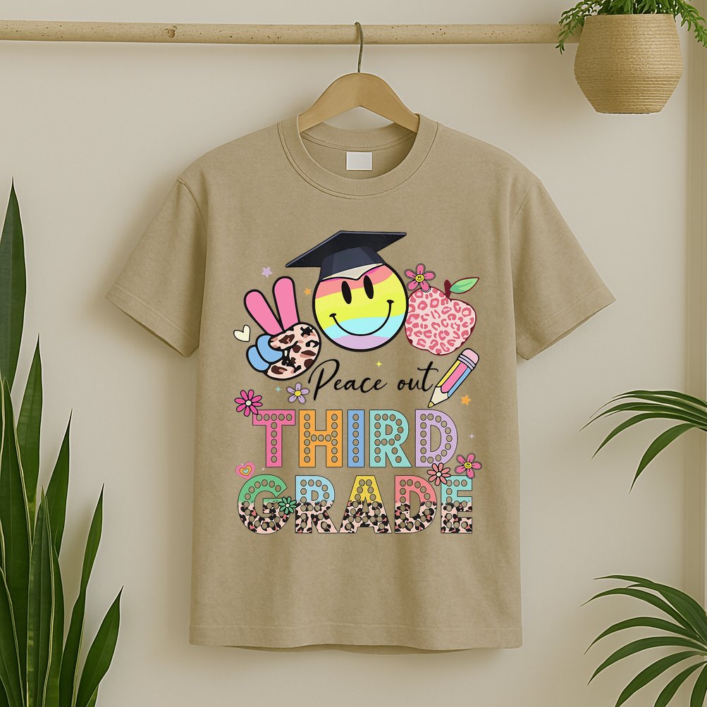 Peace Out 3rd Third Grade Graduation Last Day Of School T-Shirt