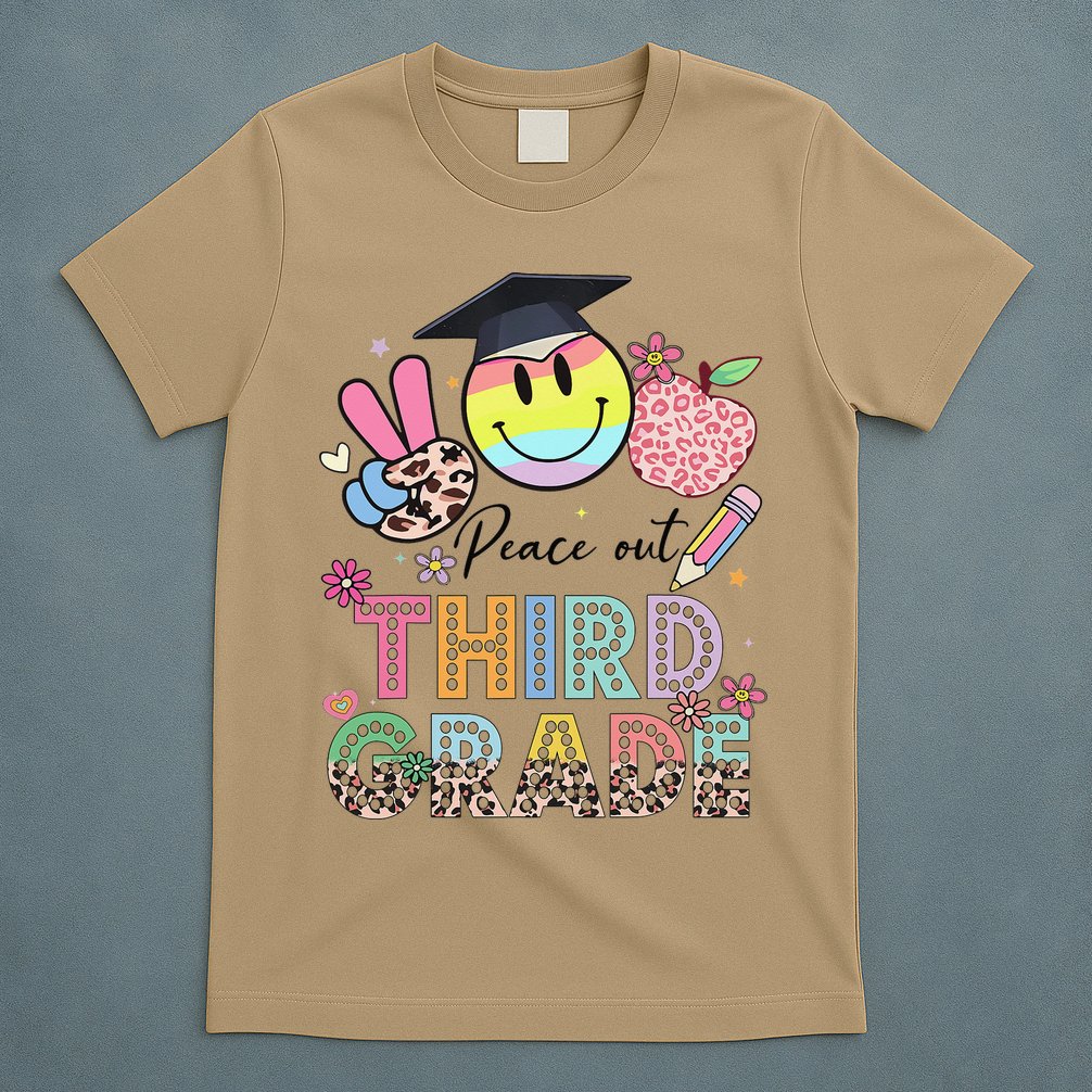 Peace Out 3rd Third Grade Graduation Last Day Of School T-Shirt