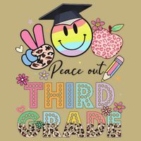 Peace Out 3rd Third Grade Graduation Last Day Of School T-Shirt