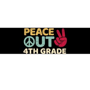 Peace Out 4th Grade Graduation Last Day Of School Bumper Sticker