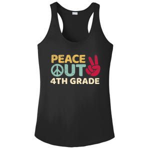 Peace Out 4th Grade Graduation Last Day Of School Ladies PosiCharge Competitor Racerback Tank