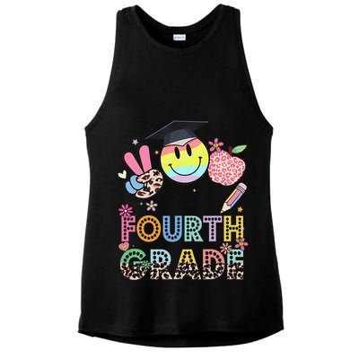 Peace Out 4th Fourth Grade Graduation Last Day Of School Ladies PosiCharge Tri-Blend Wicking Tank