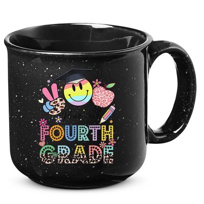 Peace Out 4th Fourth Grade Graduation Last Day Of School 15oz Campfire Ceramic Mug