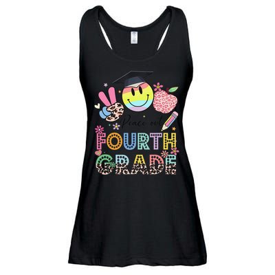 Peace Out 4th Fourth Grade Graduation Last Day Of School Ladies Essential Flowy Tank