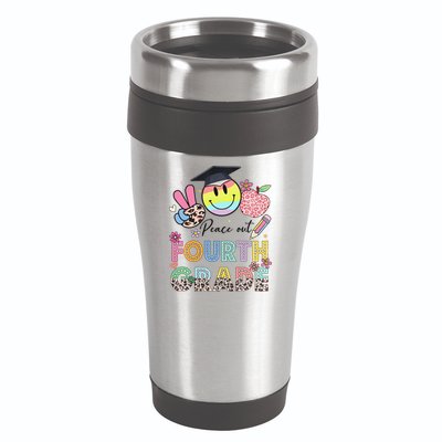 Peace Out 4th Fourth Grade Graduation Last Day Of School 16oz Travel Tumbler