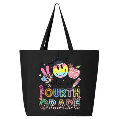 Peace Out 4th Fourth Grade Graduation Last Day Of School 25L Jumbo Tote