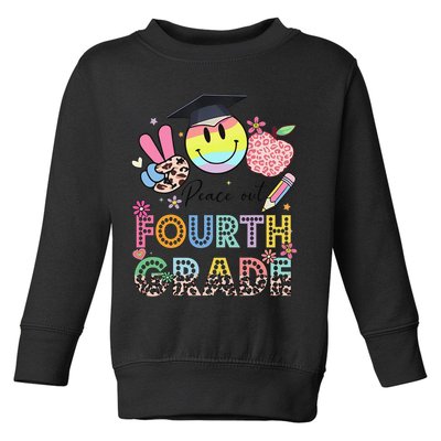 Peace Out 4th Fourth Grade Graduation Last Day Of School Toddler Sweatshirt