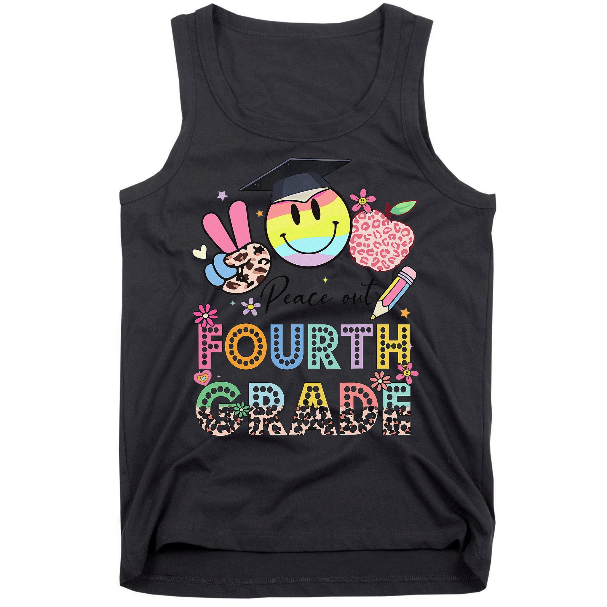 Peace Out 4th Fourth Grade Graduation Last Day Of School Tank Top