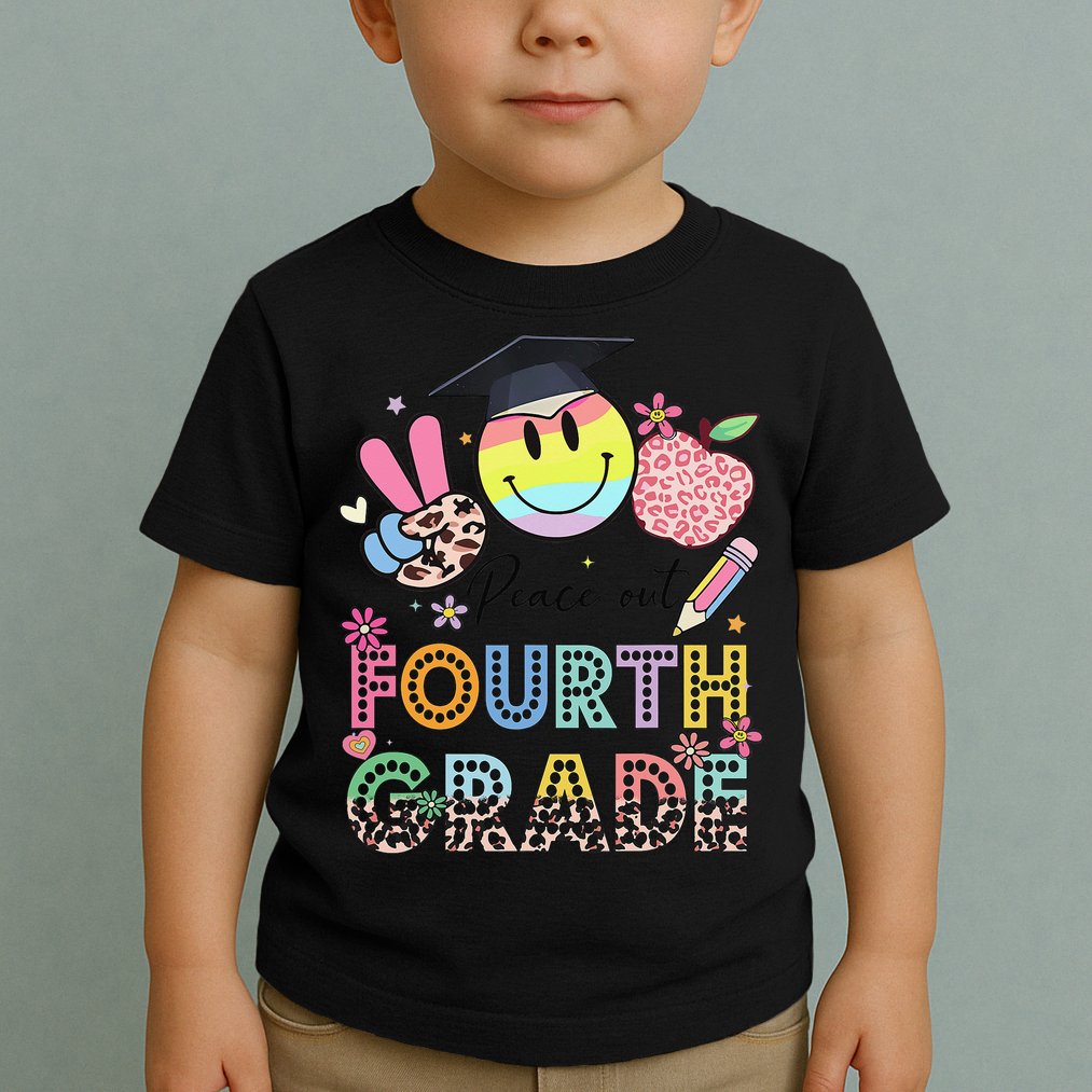 Peace Out 4th Fourth Grade Graduation Last Day Of School Toddler T-Shirt