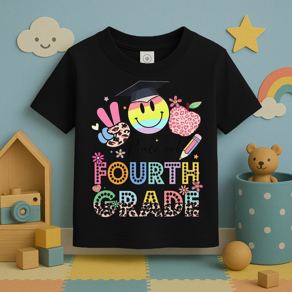 Peace Out 4th Fourth Grade Graduation Last Day Of School Toddler T-Shirt