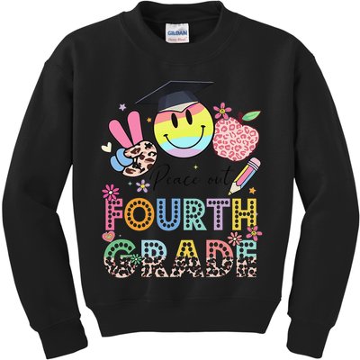 Peace Out 4th Fourth Grade Graduation Last Day Of School Kids Sweatshirt