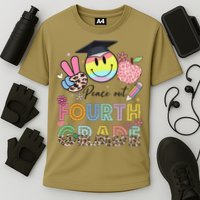 Peace Out 4th Fourth Grade Graduation Last Day Of School Cooling Performance Crew T-Shirt