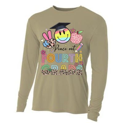 Peace Out 4th Fourth Grade Graduation Last Day Of School Cooling Performance Long Sleeve Crew