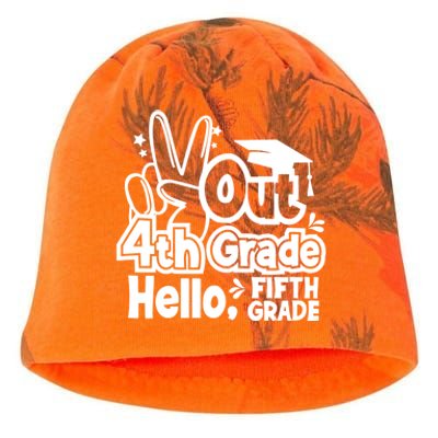 Peace Out 4Th Grade Hello 5Th Grade Teacher Graduation Cap Great Gift Kati - Camo Knit Beanie