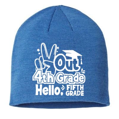 Peace Out 4Th Grade Hello 5Th Grade Teacher Graduation Cap Great Gift Sustainable Beanie