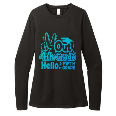 Peace Out 4Th Grade Hello 5Th Grade Teacher Graduation Cap Great Gift Womens CVC Long Sleeve Shirt