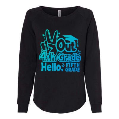 Peace Out 4Th Grade Hello 5Th Grade Teacher Graduation Cap Great Gift Womens California Wash Sweatshirt