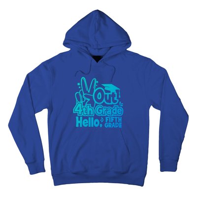 Peace Out 4Th Grade Hello 5Th Grade Teacher Graduation Cap Great Gift Hoodie