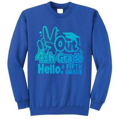 Peace Out 4Th Grade Hello 5Th Grade Teacher Graduation Cap Great Gift Sweatshirt